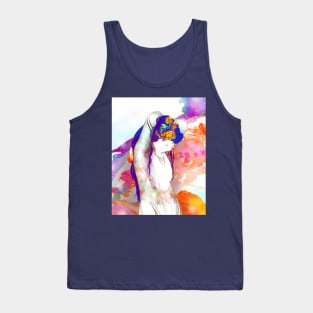 UNDINE of the jellyfish beautiful mermaid nymph ocean pastel rainbow Tank Top